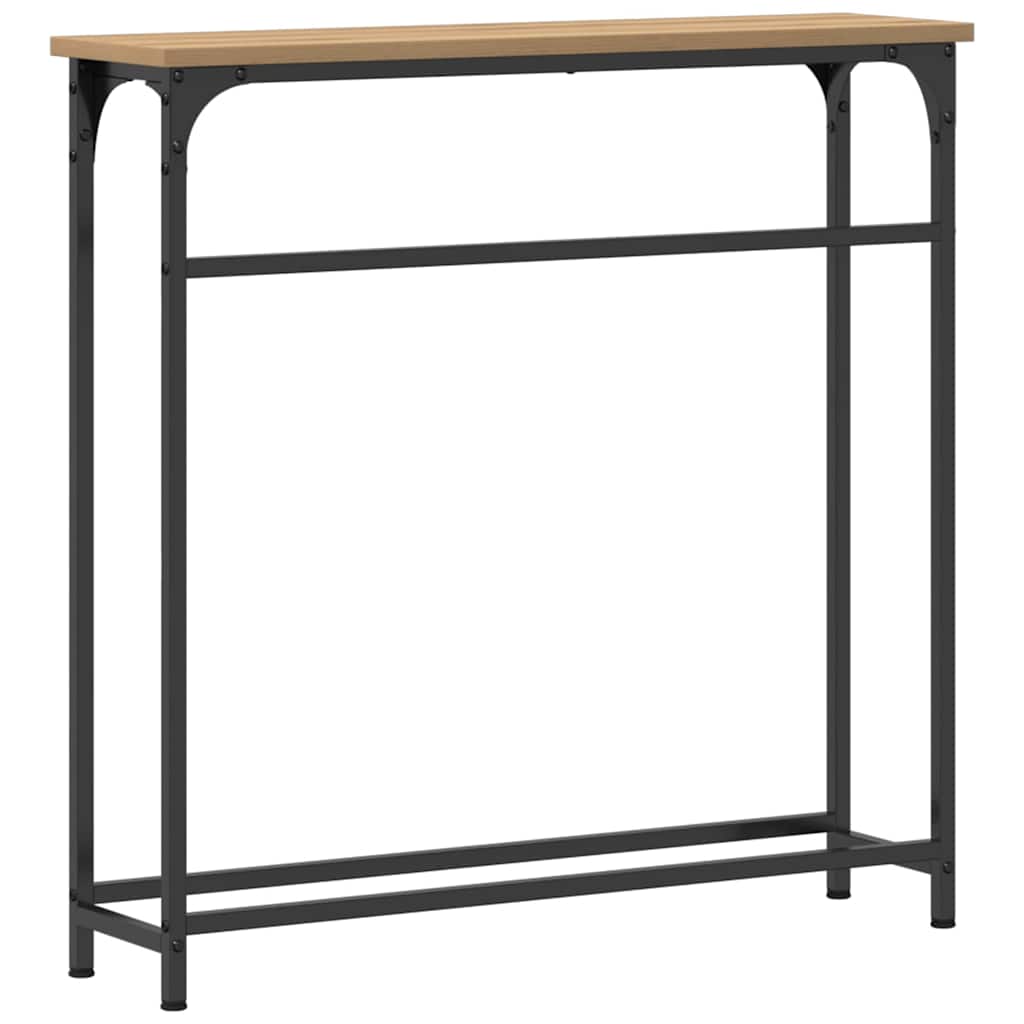 Konsollbord i Artisan Eik 75x19,5x75 cm Laget av Ingeniørtre og Stål