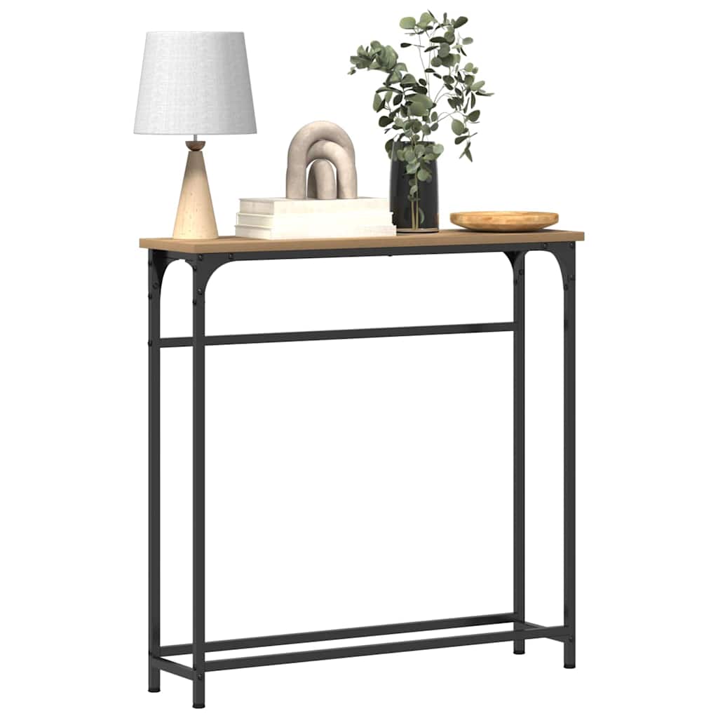 Konsollbord i Artisan Eik 75x19,5x75 cm Laget av Ingeniørtre og Stål