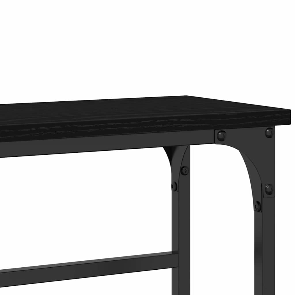 Konsollbord Svart Eik 75x19,5x75 cm Konstruert Tre
