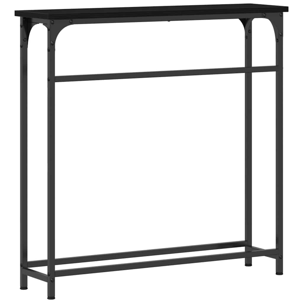 Konsollbord Svart Eik 75x19,5x75 cm Konstruert Tre