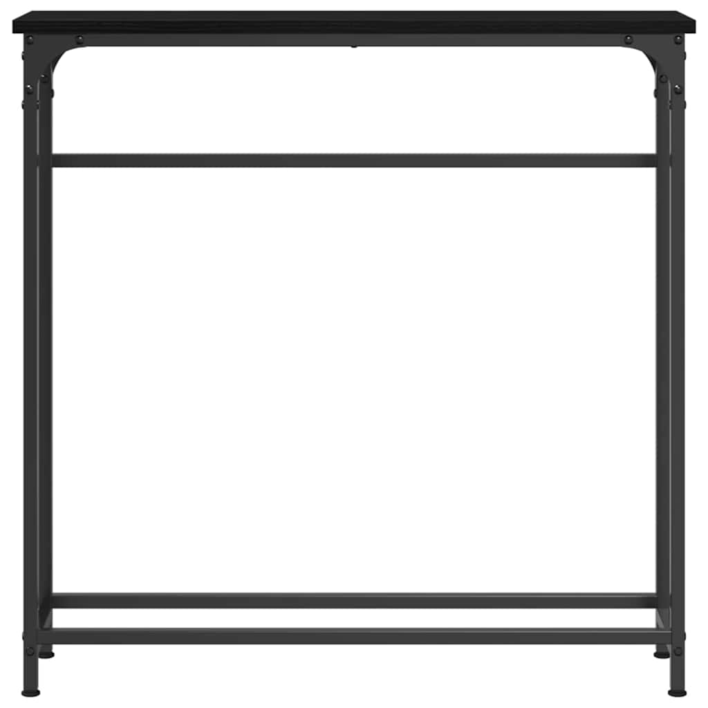 Konsollbord Svart Eik 75x19,5x75 cm Konstruert Tre