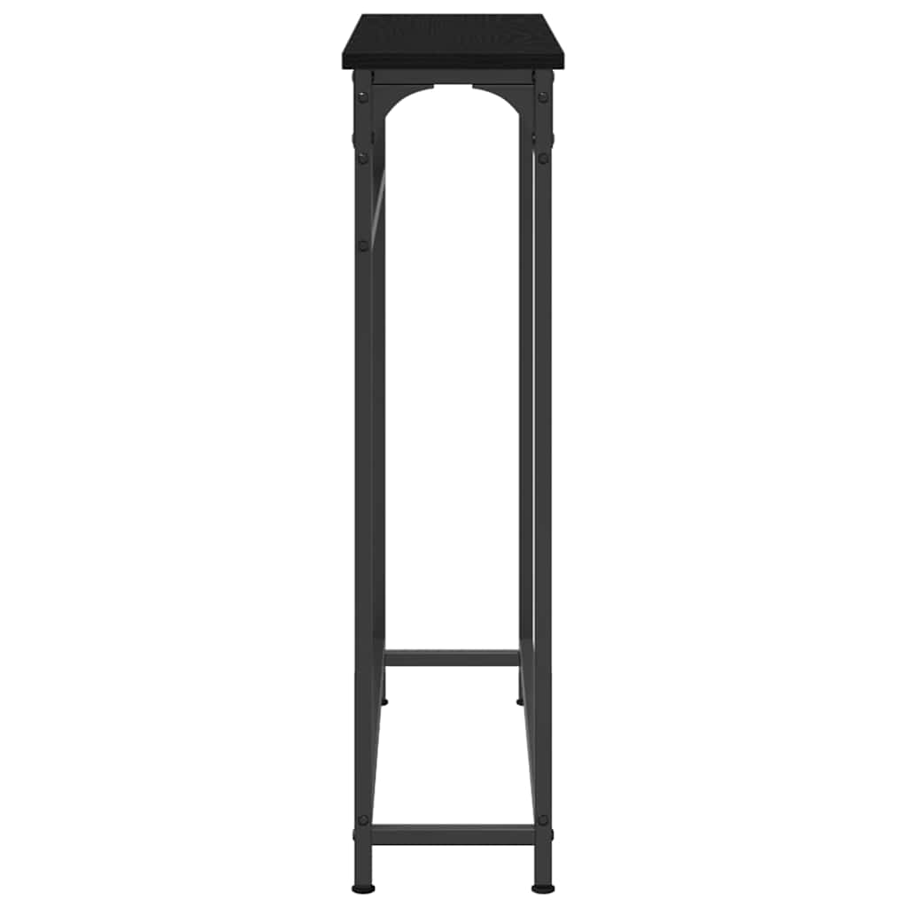 Konsollbord Svart Eik 75x19,5x75 cm Konstruert Tre
