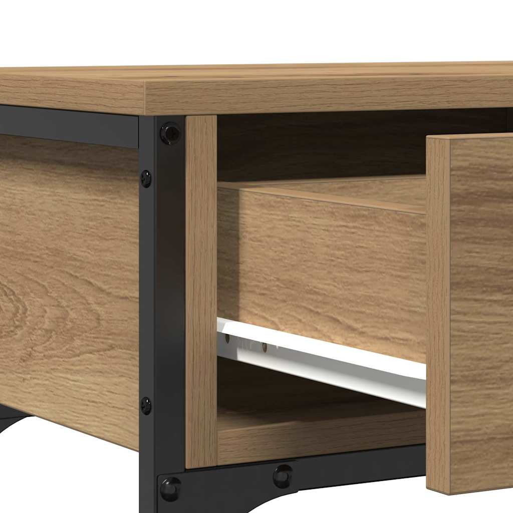 Konsollbord i Artisan Eik 72,5x25x75 cm Lagd av MDF og Stål