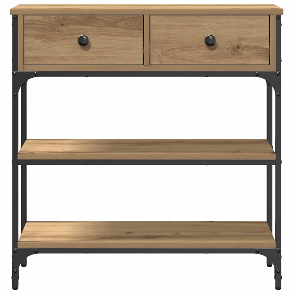 Konsollbord i Artisan Eik 72,5x25x75 cm Lagd av MDF og Stål