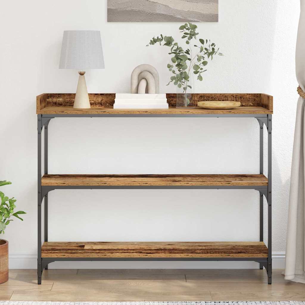 Konsollbord Gamle Tre 100x30x80 cm Ingeniørtre og Stål