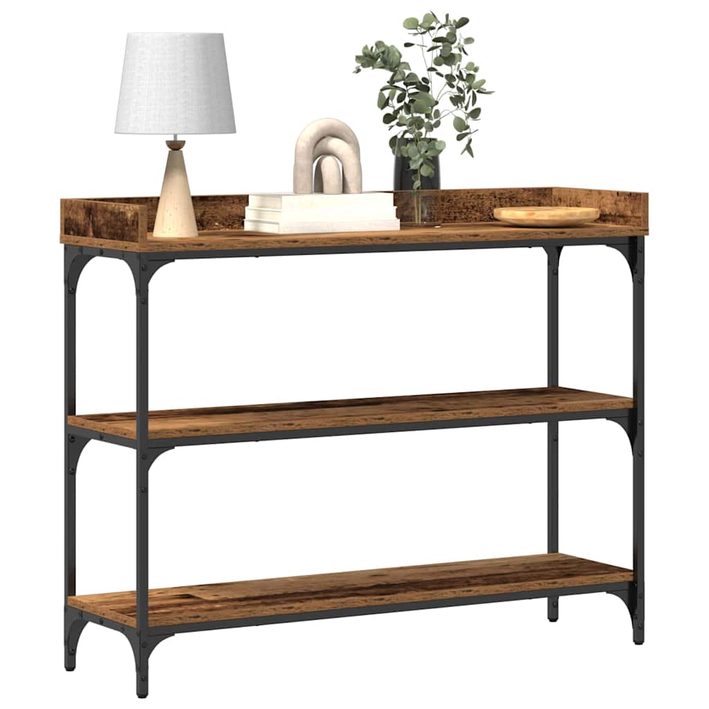 Konsollbord Gamle Tre 100x30x80 cm Ingeniørtre og Stål