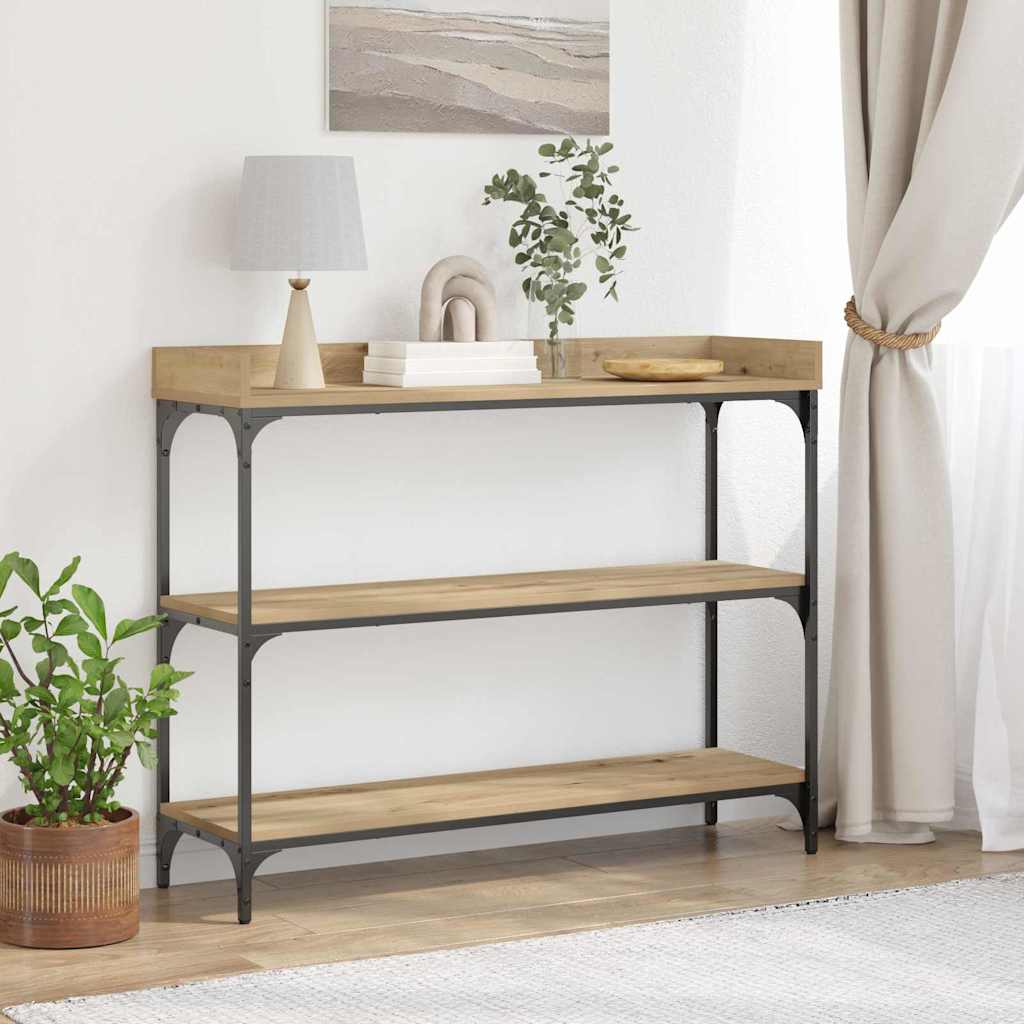 Konsollbord Artisan Eik 100x30x80 cm Ingeniørtre & Stål