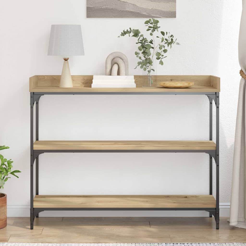 Konsollbord Artisan Eik 100x30x80 cm Ingeniørtre & Stål