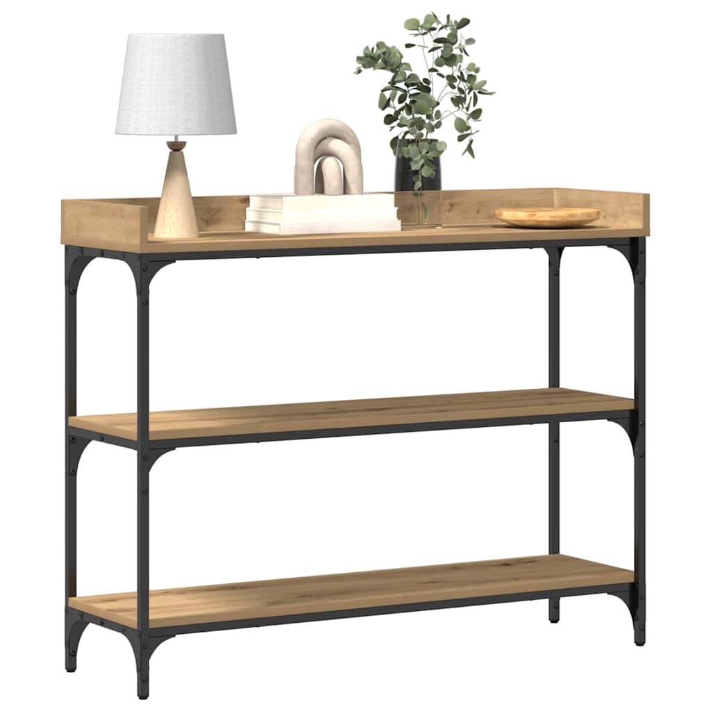 Konsollbord Artisan Eik 100x30x80 cm Ingeniørtre & Stål