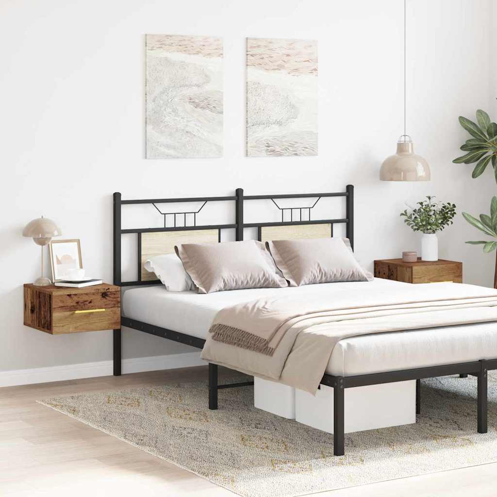 Nattbordskap 2 pcs Gammelt tre 35 x 35 x 20 cm Konstruert tre