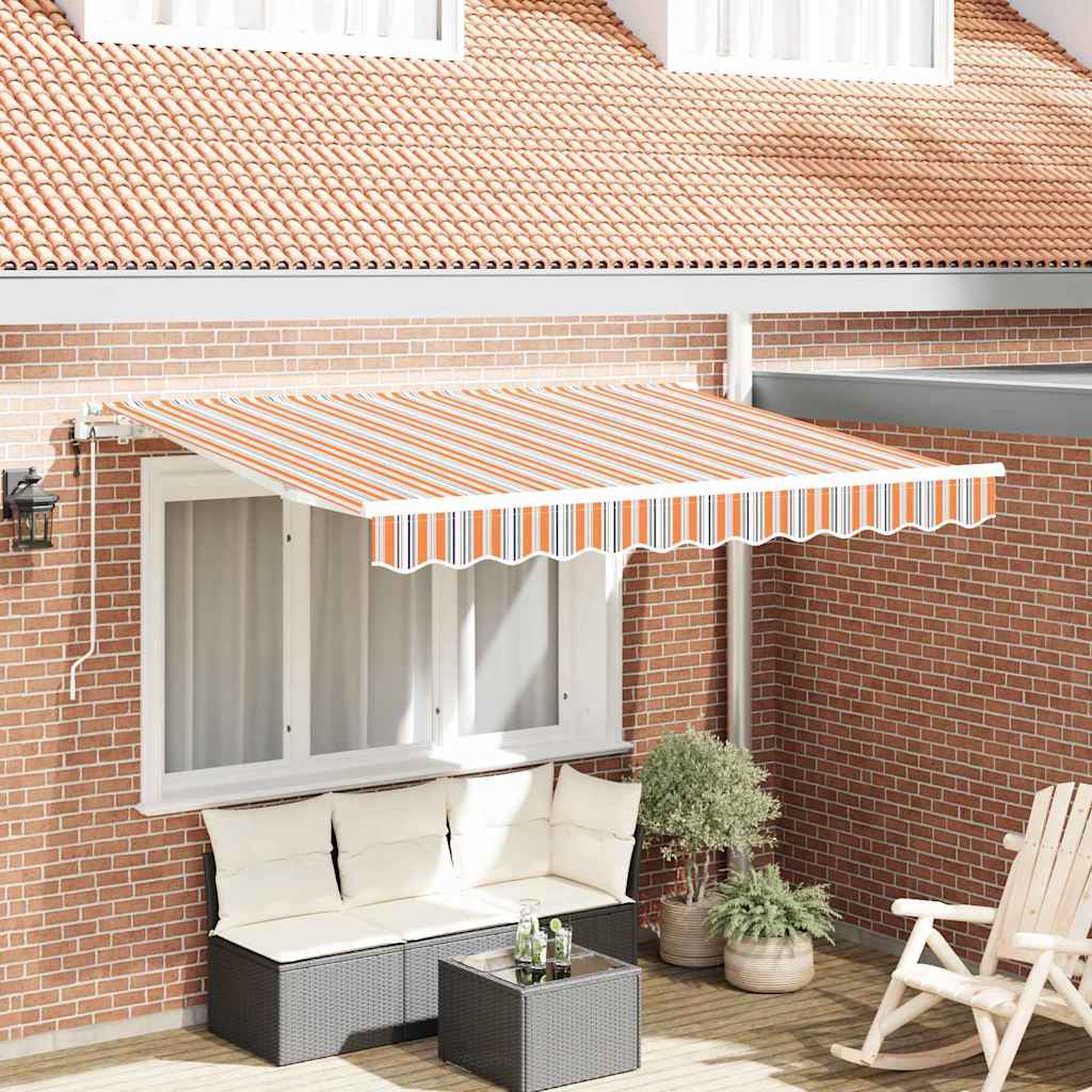 Innvendbar Markise Flerfarget og Oransje og Grå og Blå og Hvit