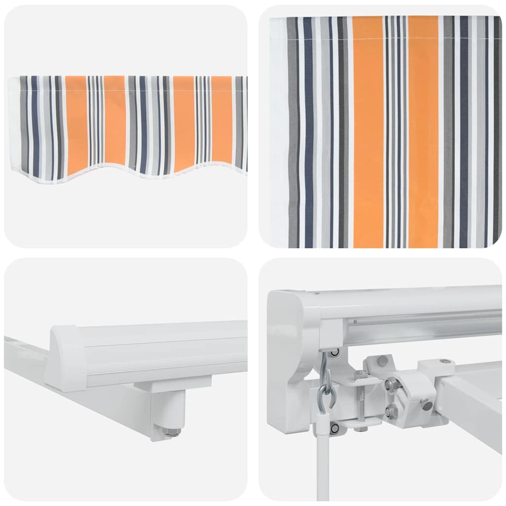 Innvendbar Markise Fargerik stripe 350x200 cm stoff