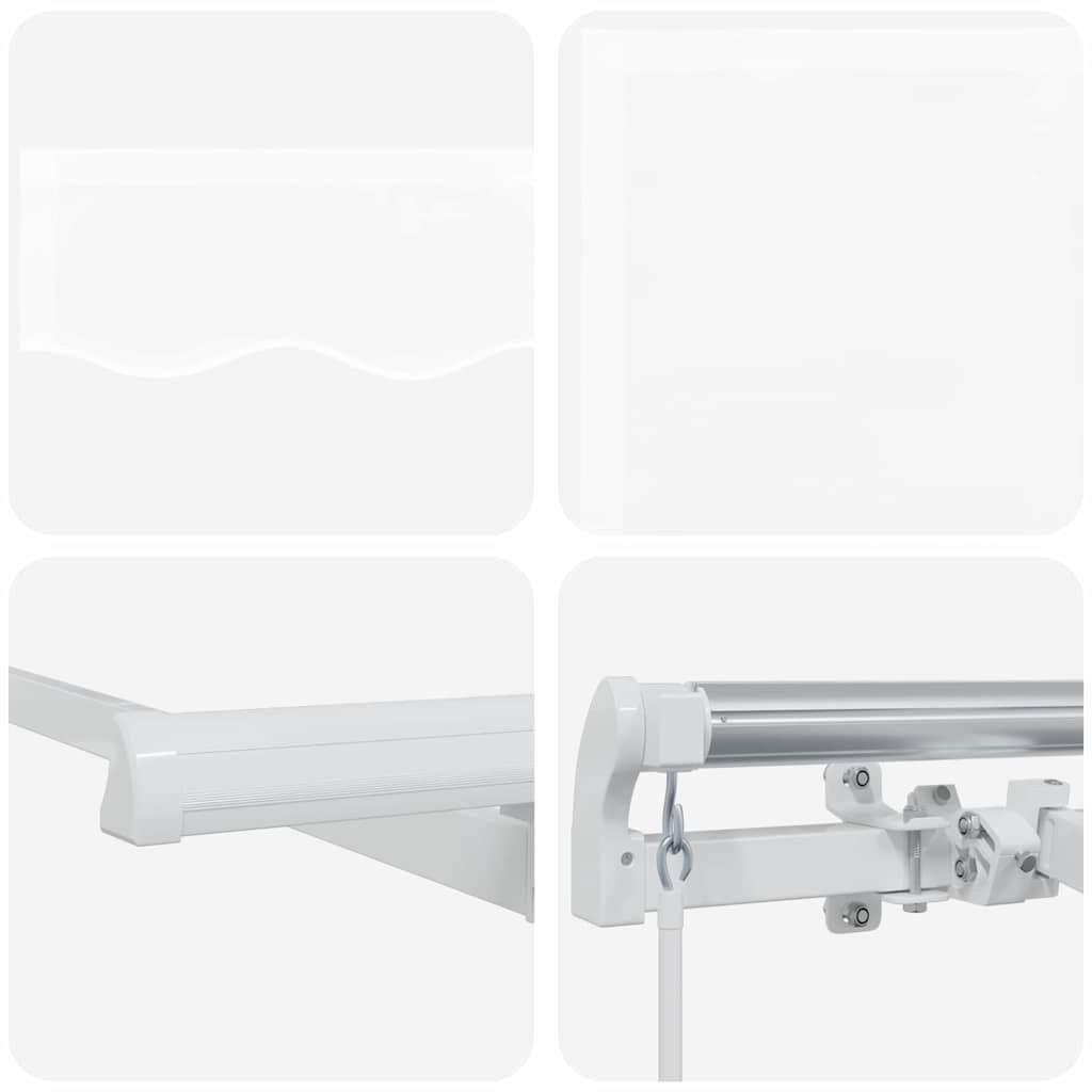 Innvendbar Markise Hvit 350x200 cm 350 x 200 cm 3,5 x 2 m
