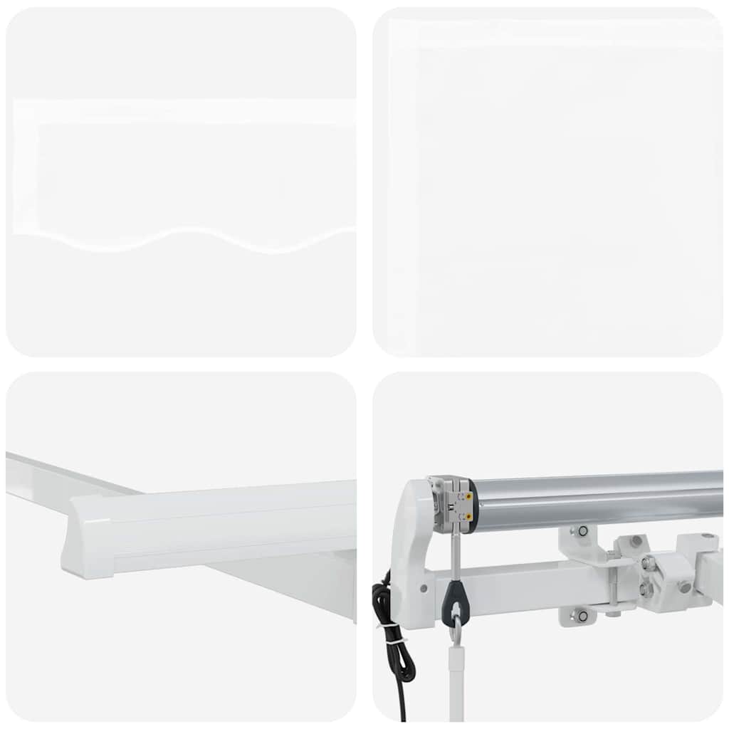 Innvendbar Markise Hvit 350x200 cm 350 x 200 cm 3,5 x 2 m
