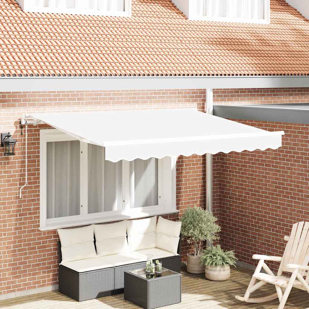 Innvendbar Markise Hvit 350x200 cm 350 x 200 cm 3,5 x 2 m