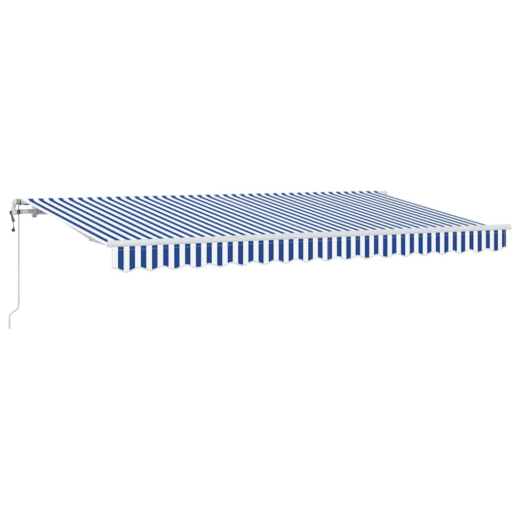 Innvendbar Markise Blå og hvit 400x200 cm 400 x 200 cm 4 x 2 m
