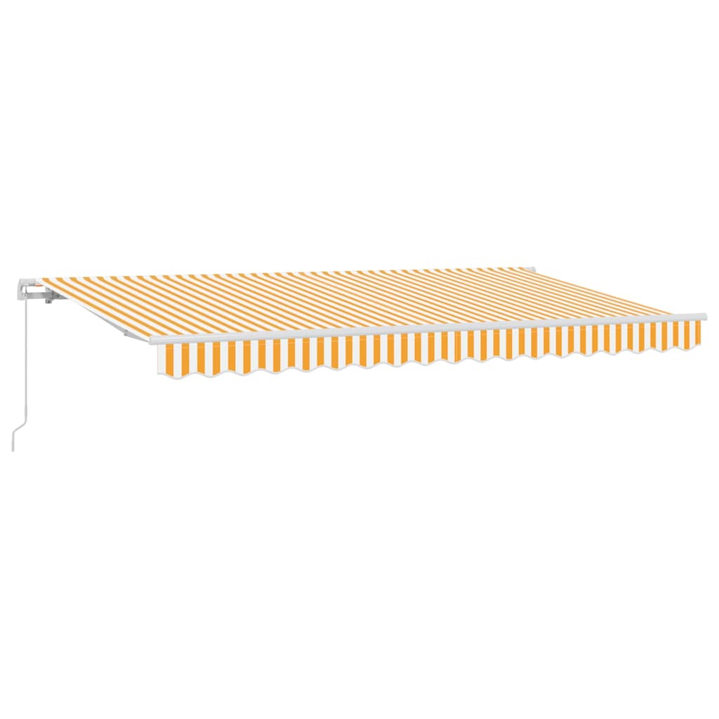 Innvendbar Markise Gul og hvit 400x200 cm 400 x 200 cm 4x2 m