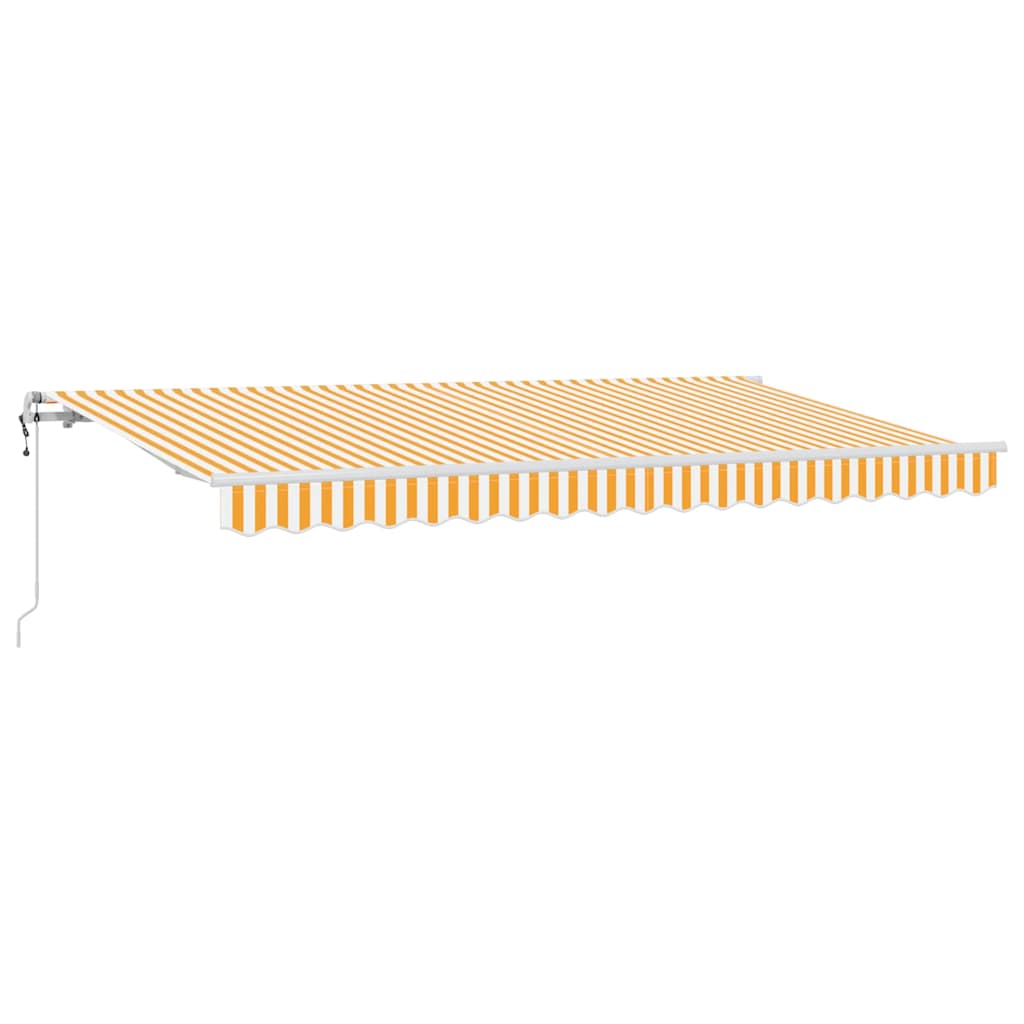 Innvendbar Markise Gul og hvit 400x200 cm 400 x 200 cm 4 x 2 m