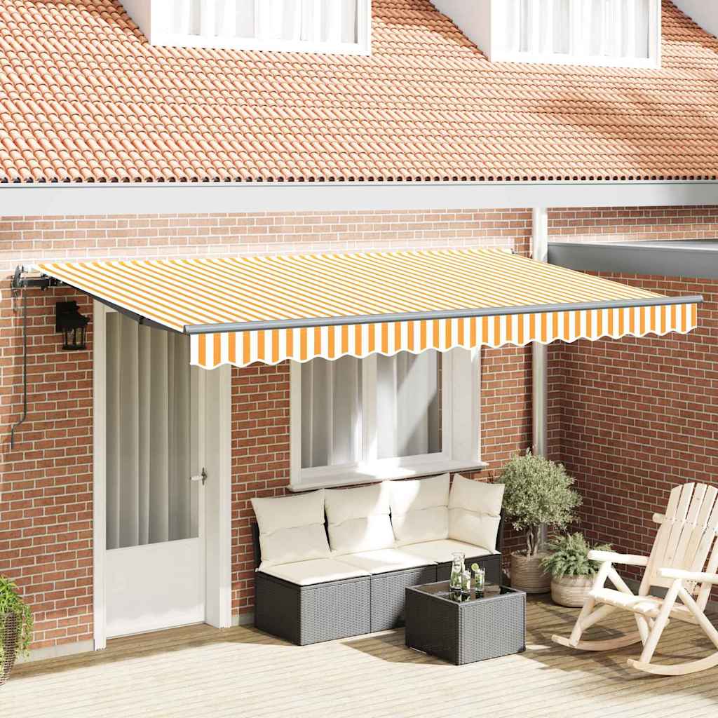 Innvendbar Markise Gul og oransje og hvit