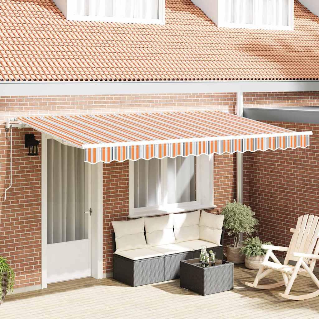 Innvendbar Markise Flerfarget og Oransje og Grå og Blå og Hvit