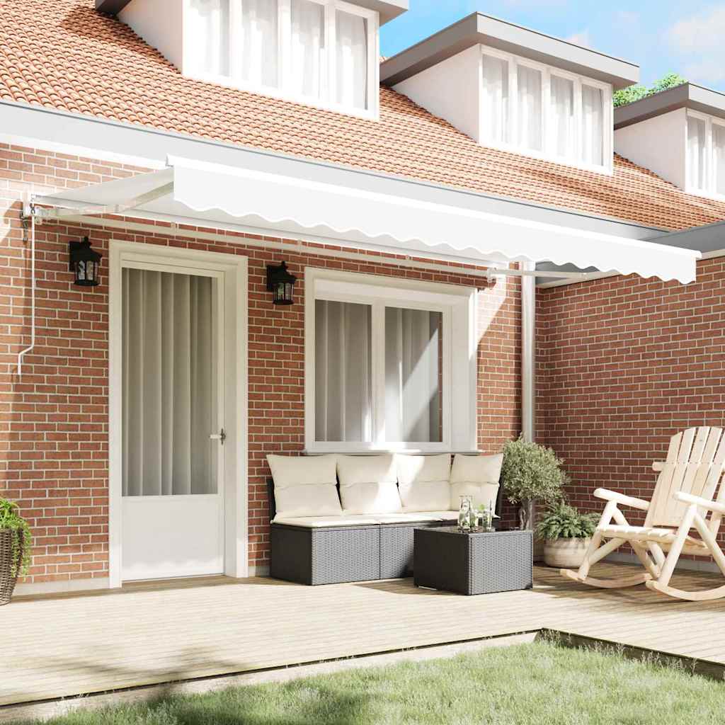 Innvendbar Markise Hvit 400x200 cm stoff