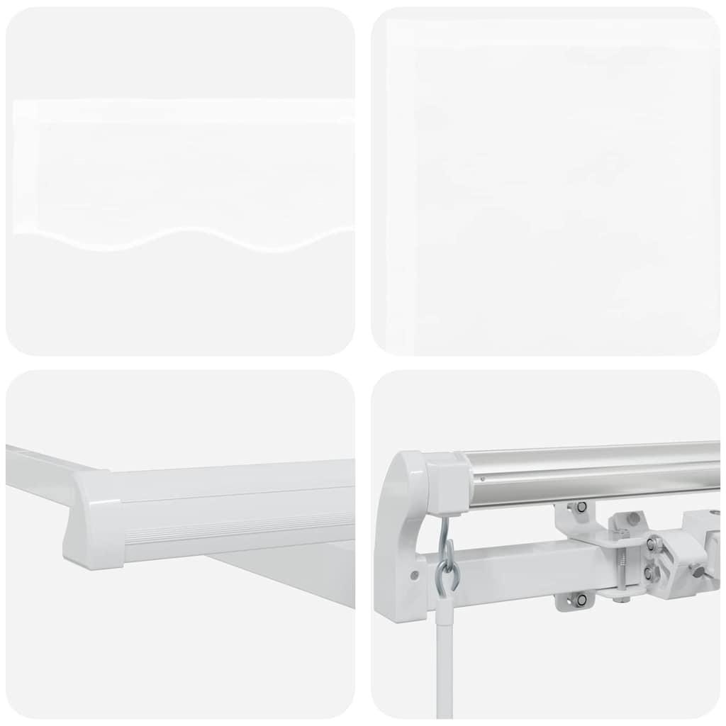 Innvendbar Markise Hvit 400x200 cm 400 x 200 cm 4x2 m