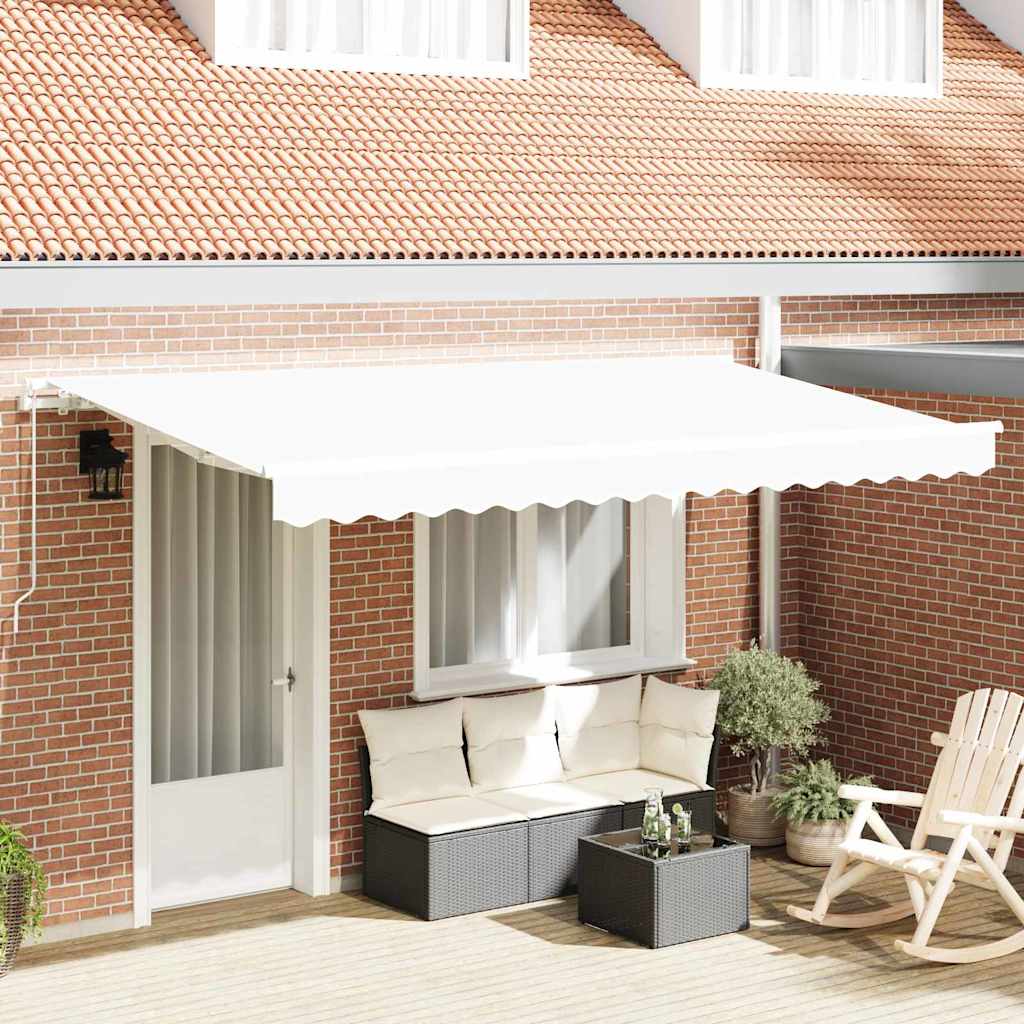 Innvendbar Markise Hvit 400x200 cm 400 x 200 cm 4x2 m