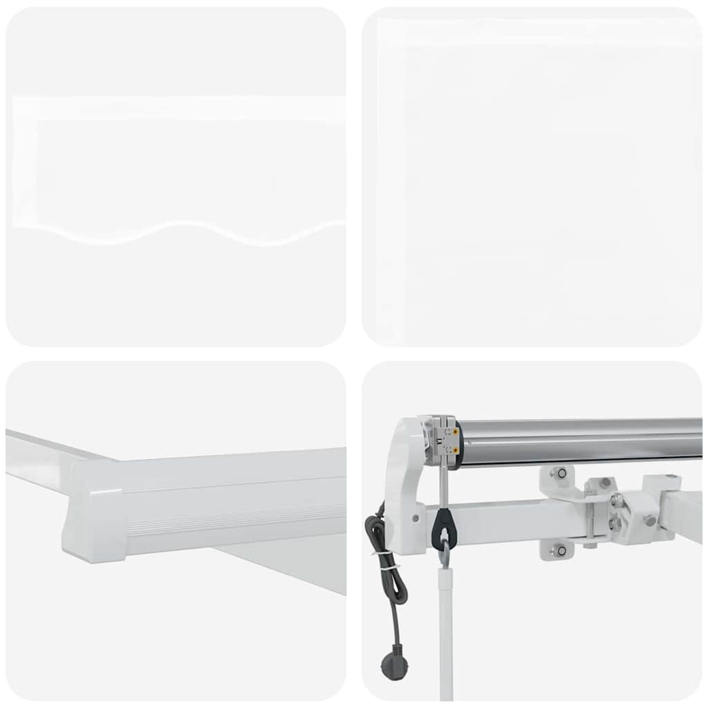 Innvendbar Markise Hvit 400x200 cm 400 x 200 cm 4 x 2 m
