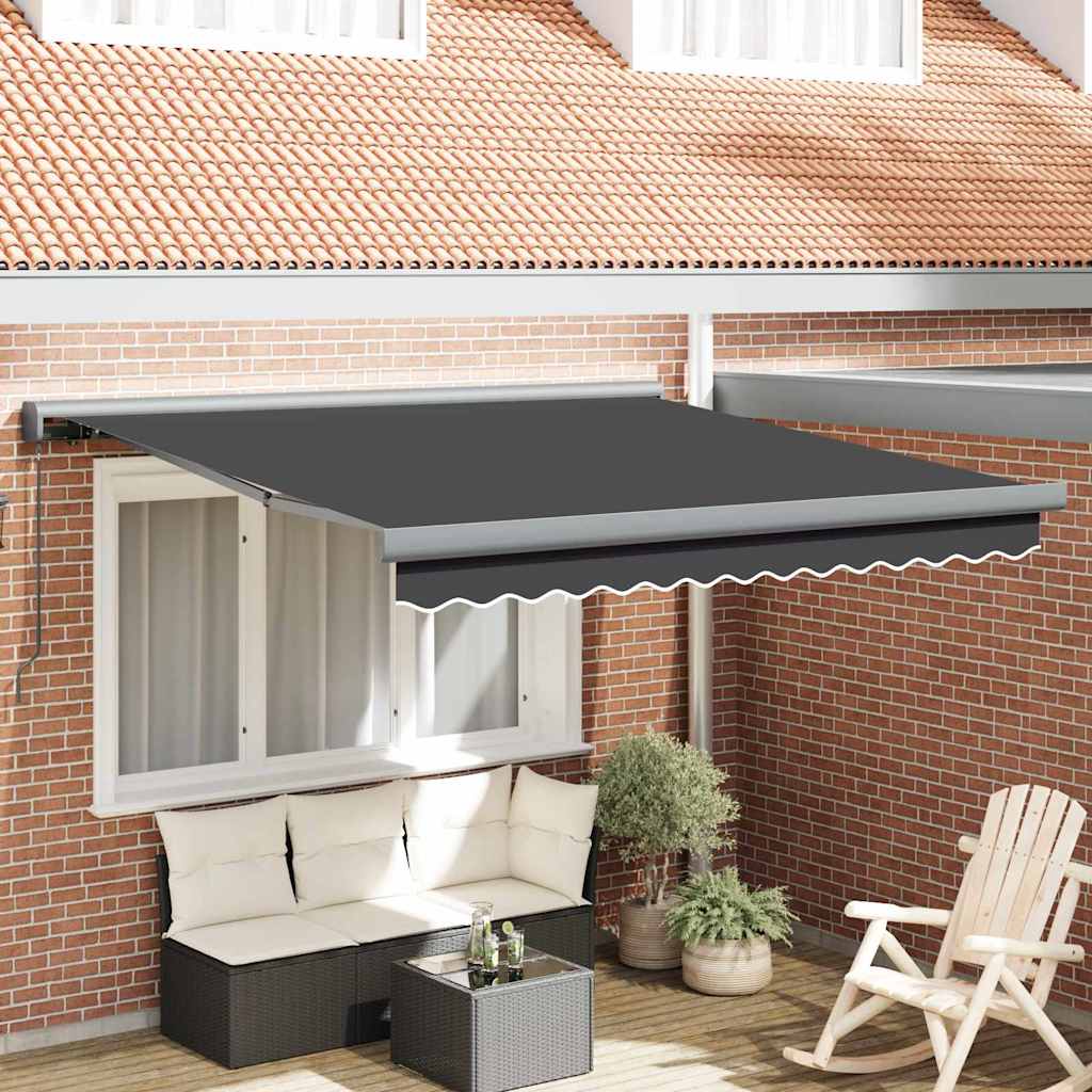 Innvendbar Markise Antrasitt 300 x 250 cm Stoff, Metall