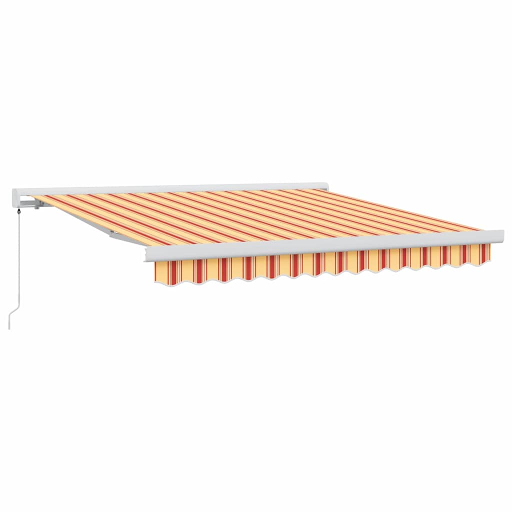 Manuell Utrekkbar Markise i Gul og Oransje (300 x 250 cm)