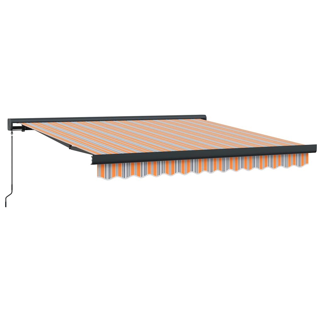 Manuell Uttrekkbar Markise, Flerfarget Stripe, 300 x 250 cm