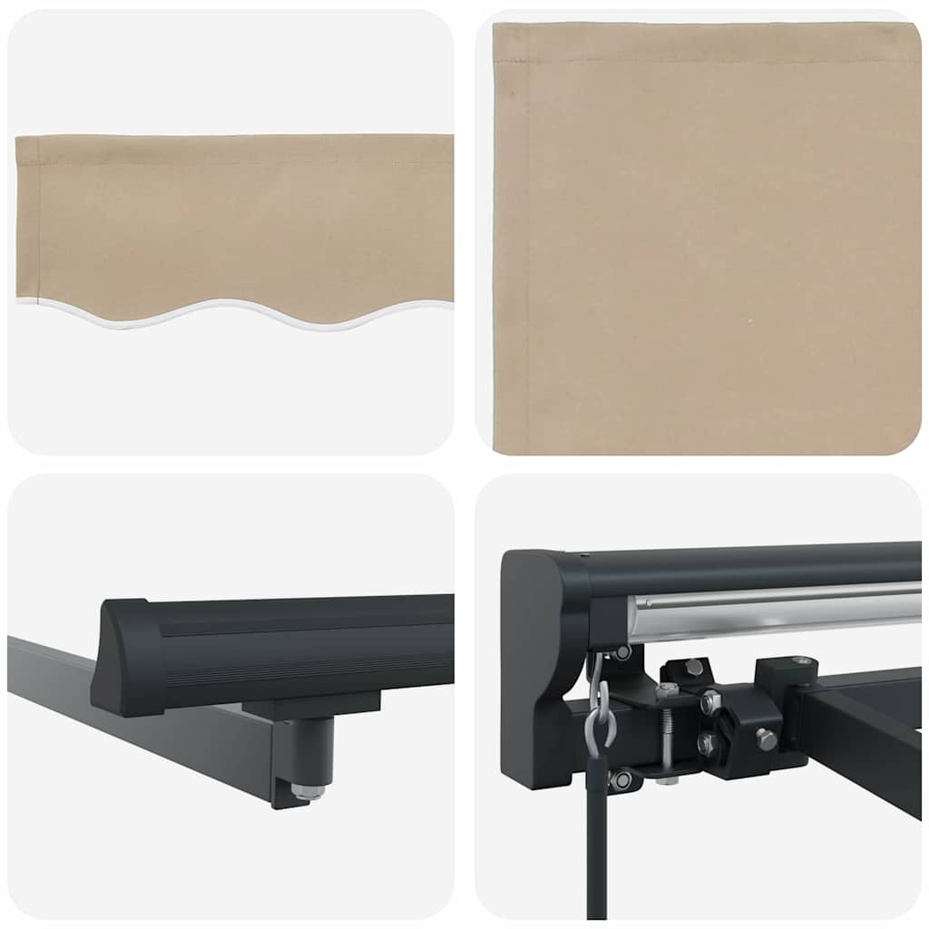 Innvendbar Markise Beige 300x250 cm stoff