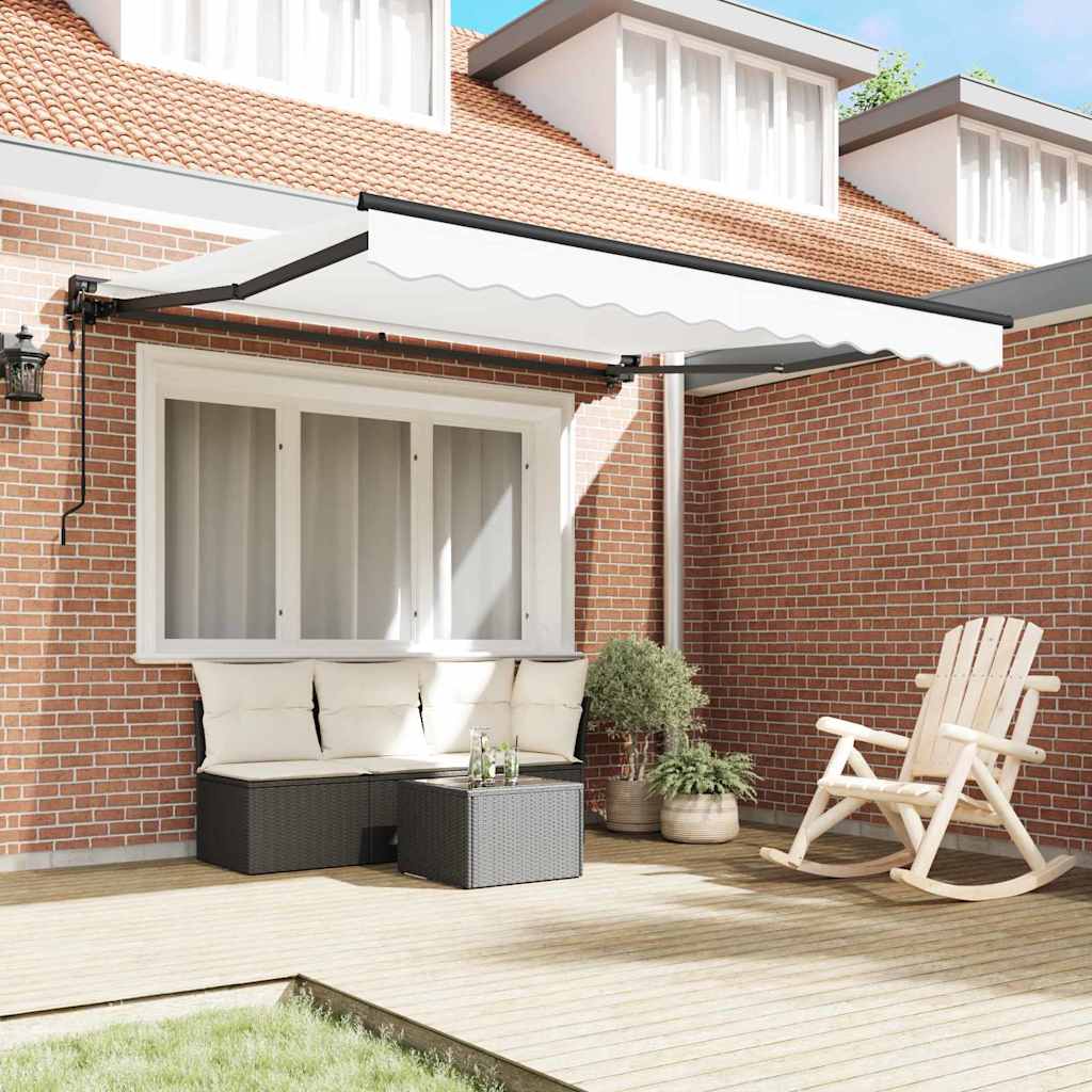 Innvendbar Markise Hvit 300x250 cm stoff