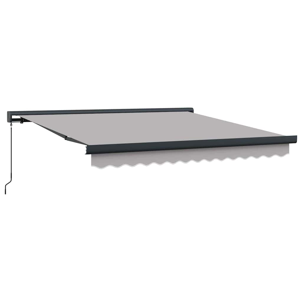 Innvendbar Markise Lysegrå 300 x 250 cm Stoff, Metall