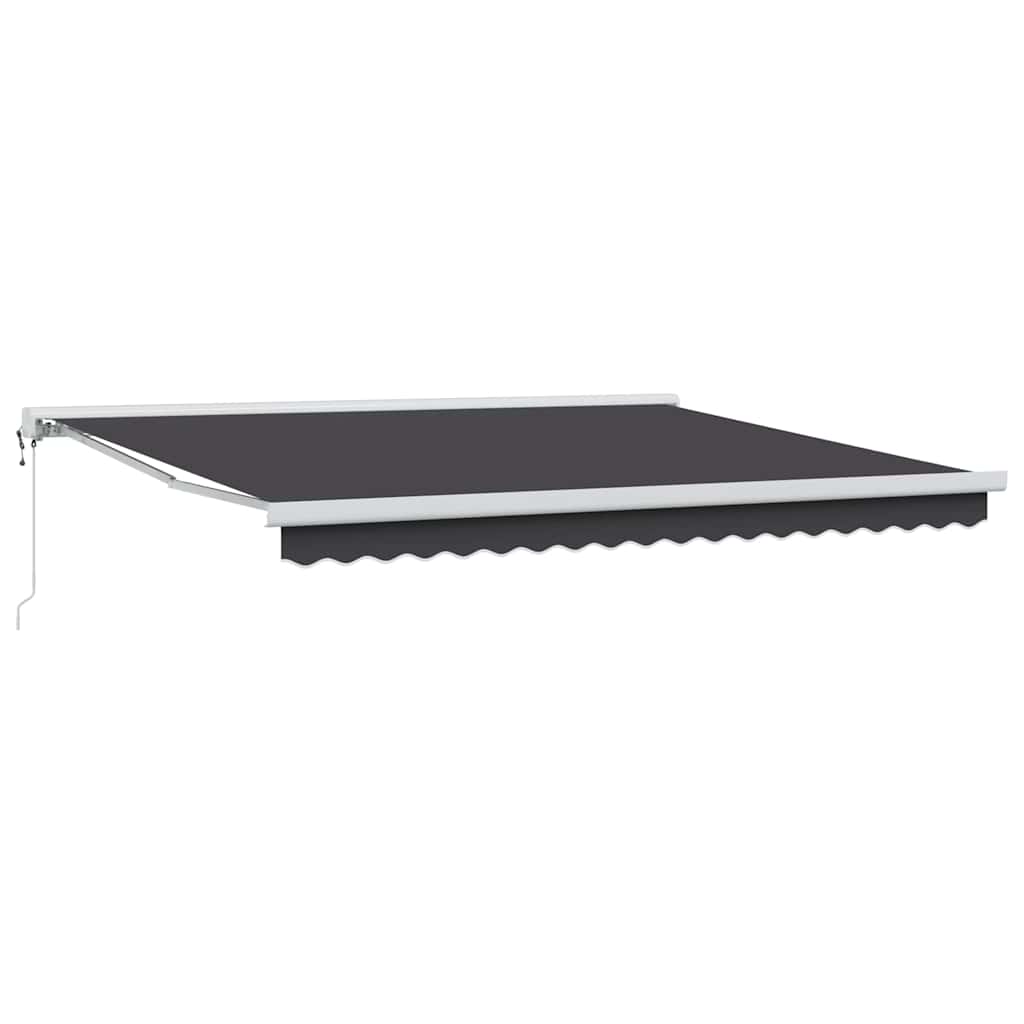 Innvendbar Markise Oransje og hvit 350 x 250 cm Stoff og Metall
