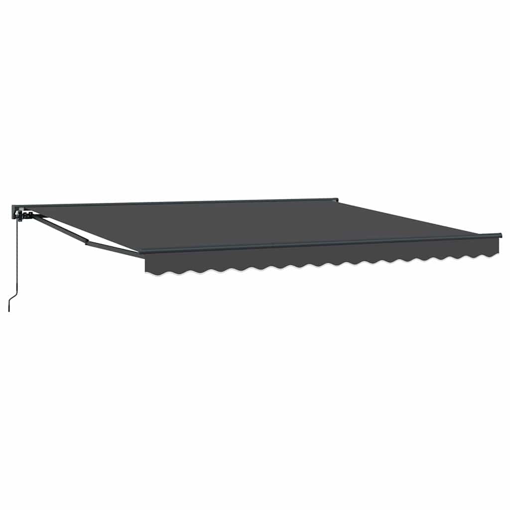 Innvendbar Markise Oransje og hvit 350 x 250 cm Stoff og Metall