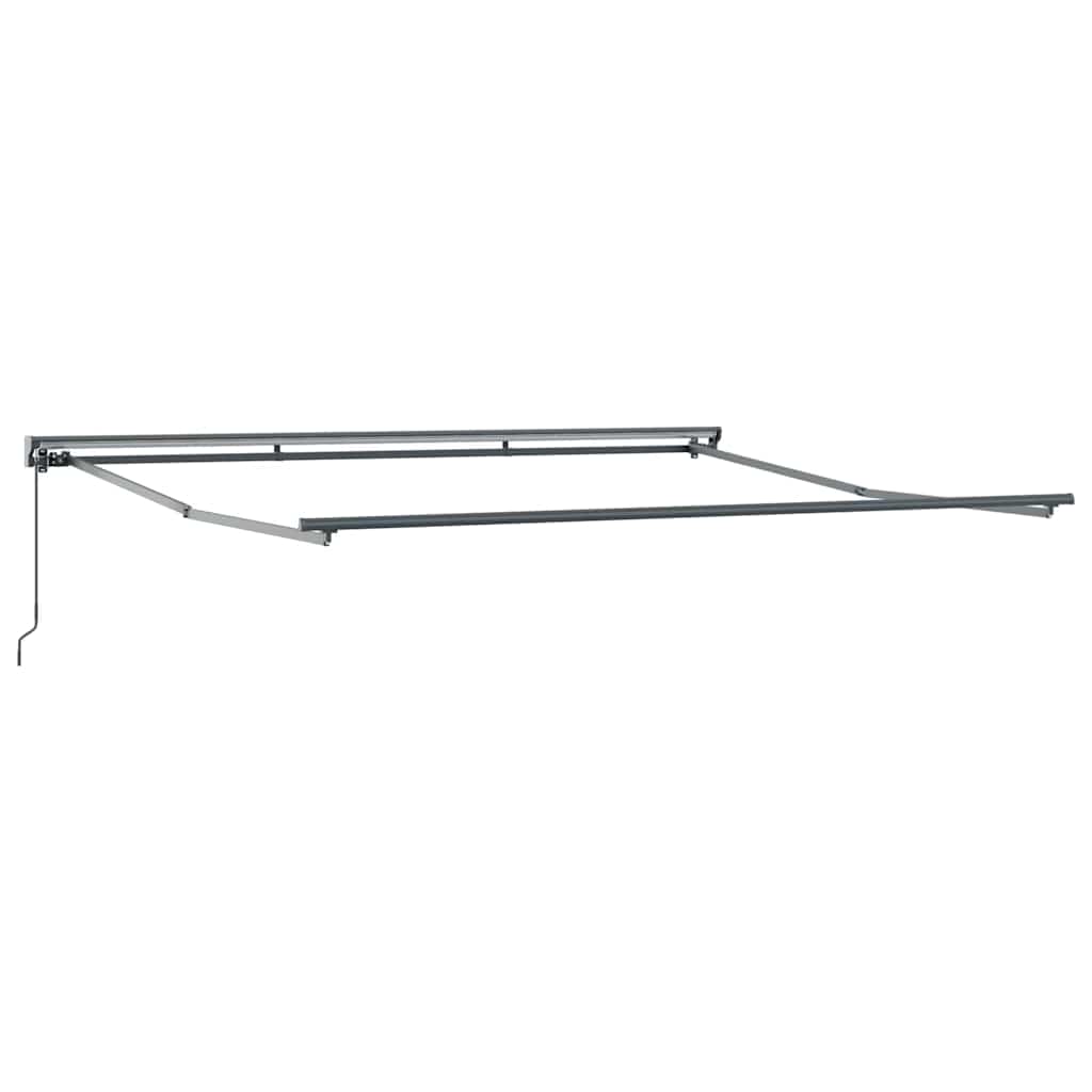 Innvendbar Markise Oransje og hvit 350 x 250 cm Stoff og Metall