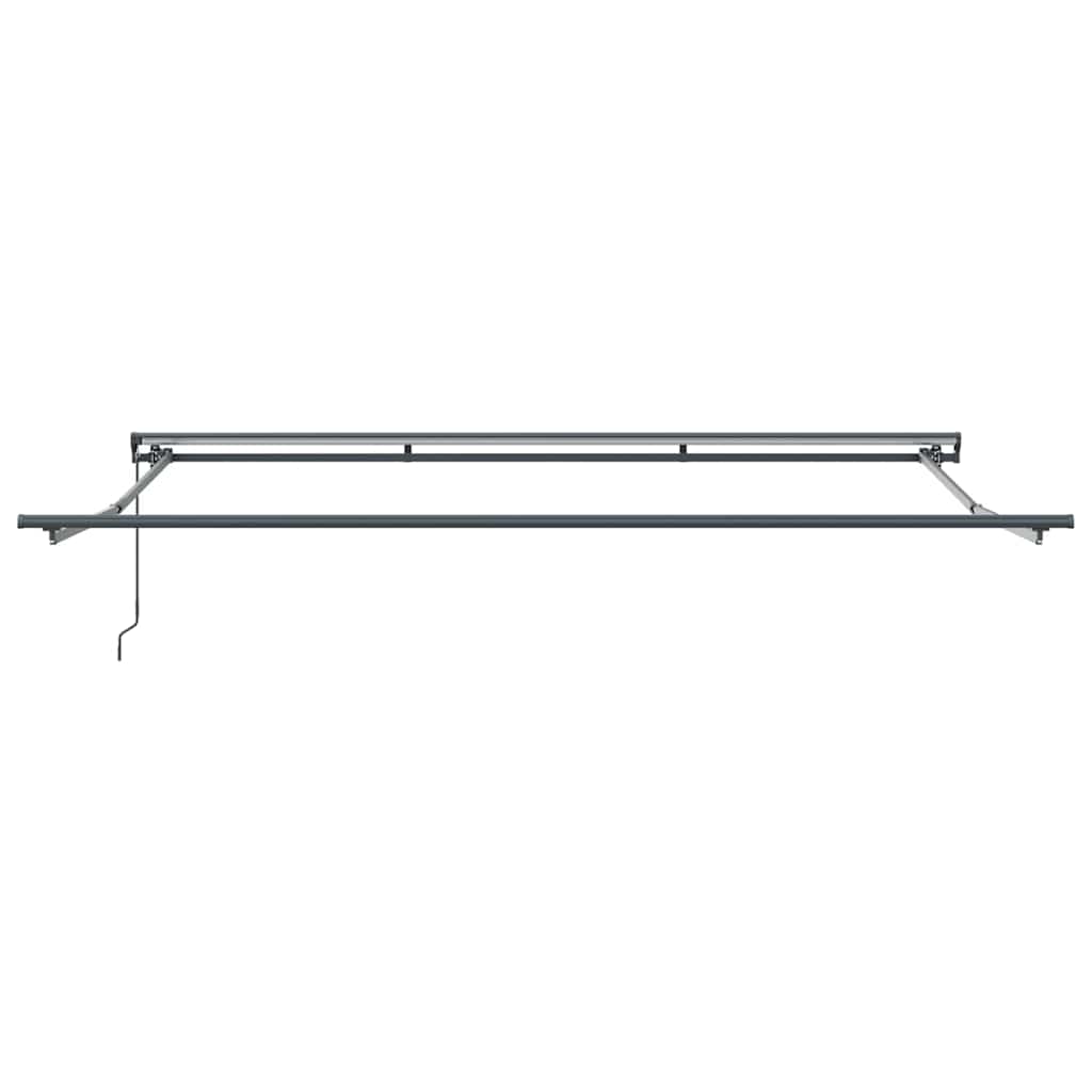 Innvendbar Markise Oransje og hvit 350 x 250 cm Stoff og Metall
