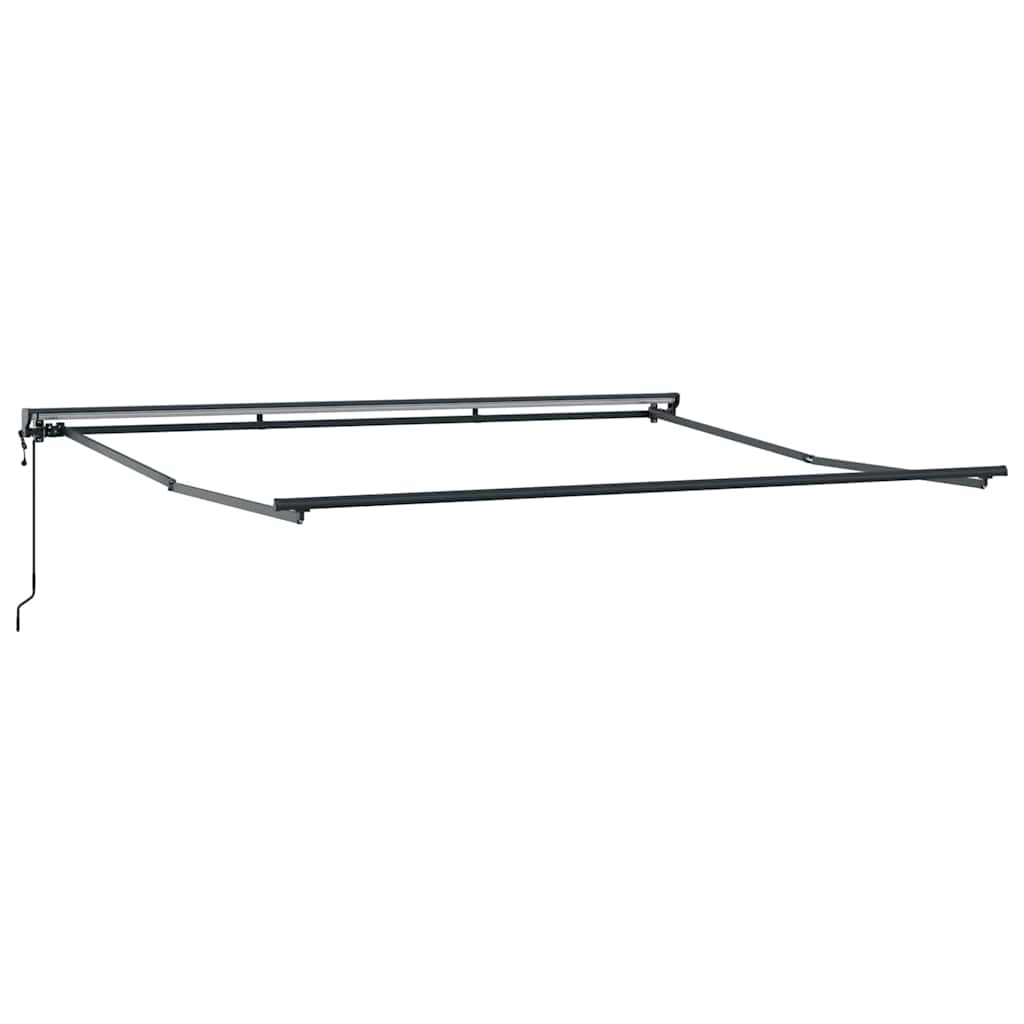 Innvendbar Markise oransje og hvit 350 x 250 cm Stoff, Metall