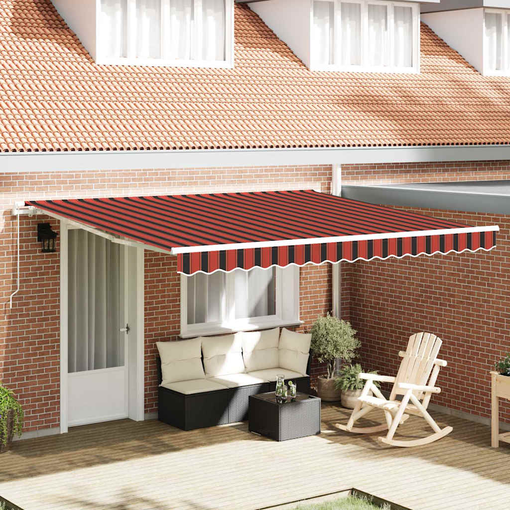 Innvendbar Markise Antrasitt 350 x 250 cm Stoff, Metall