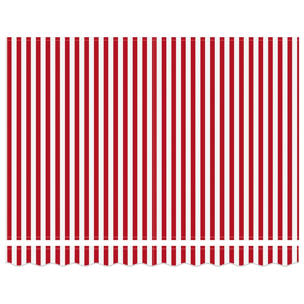 Innvendbar Markise Rød og hvit stripe 350x250 cm stoff