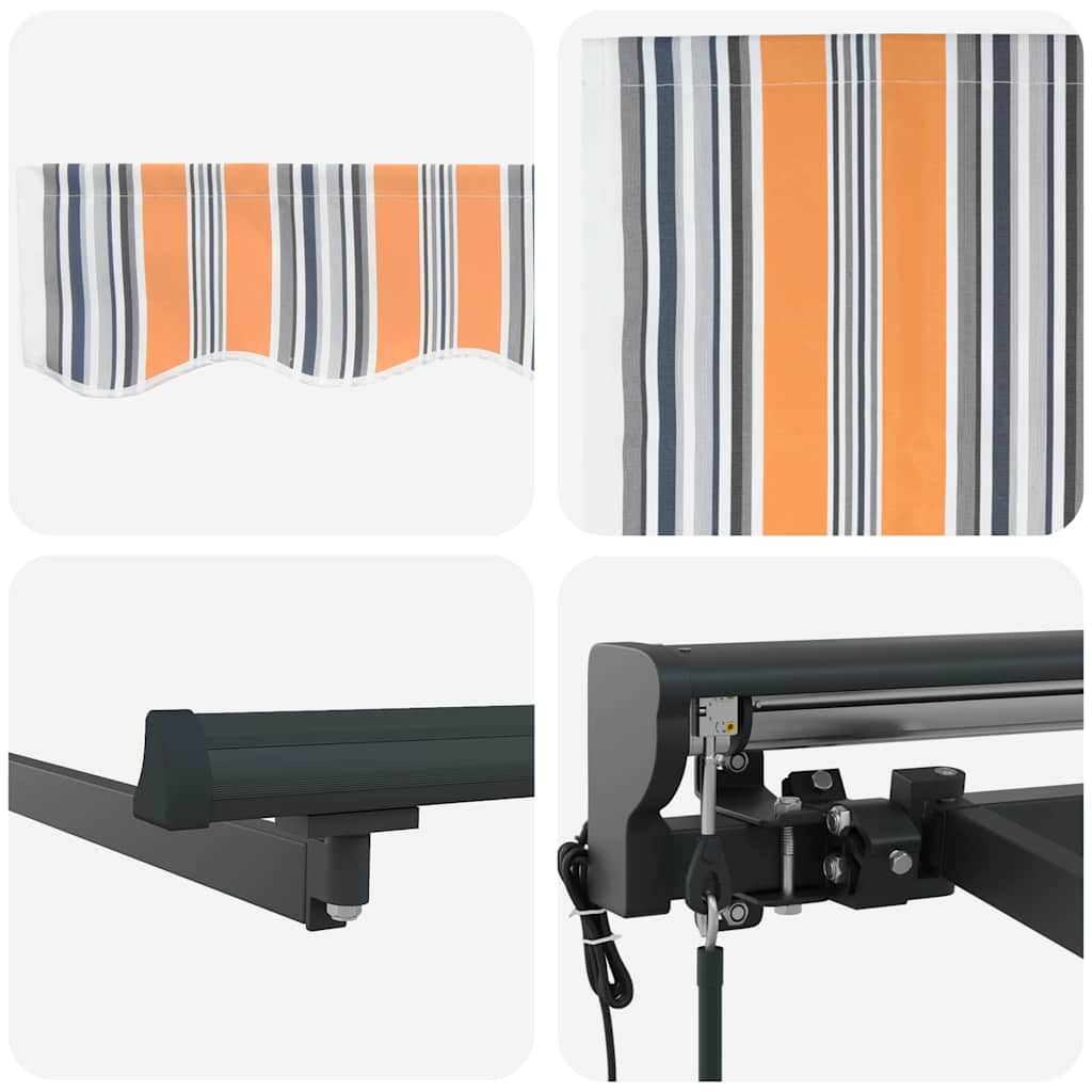 Innvendbar Markise Fargerik stripe 350x250 cm stoff