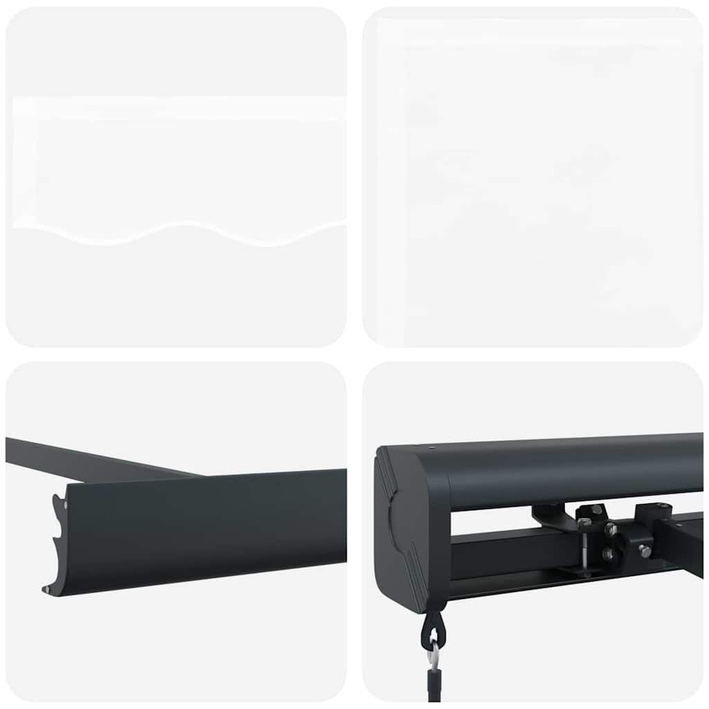 Manuell Uttrekkbar Markise Hvit 350 x 250 cm