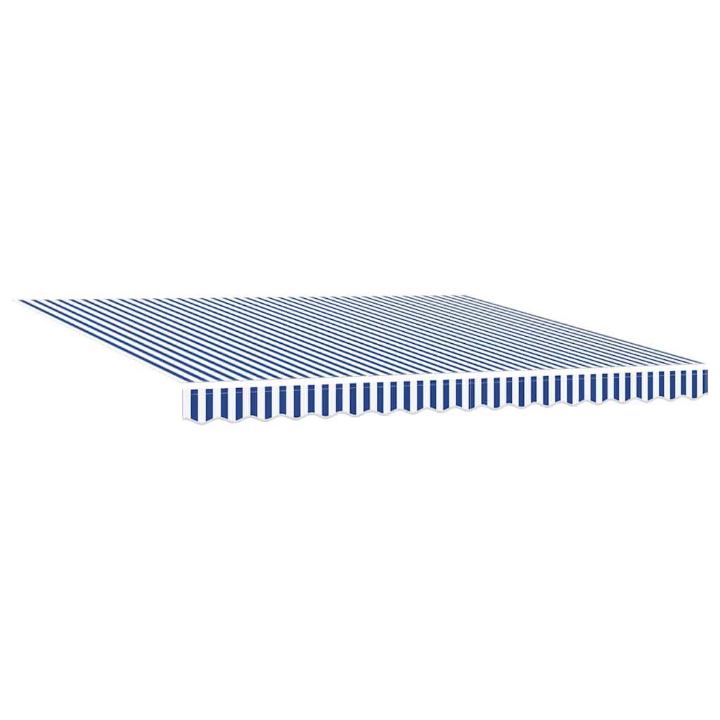 Innvendbar Markise Blå og hvit 400 × 300 cm Stoff og Metall