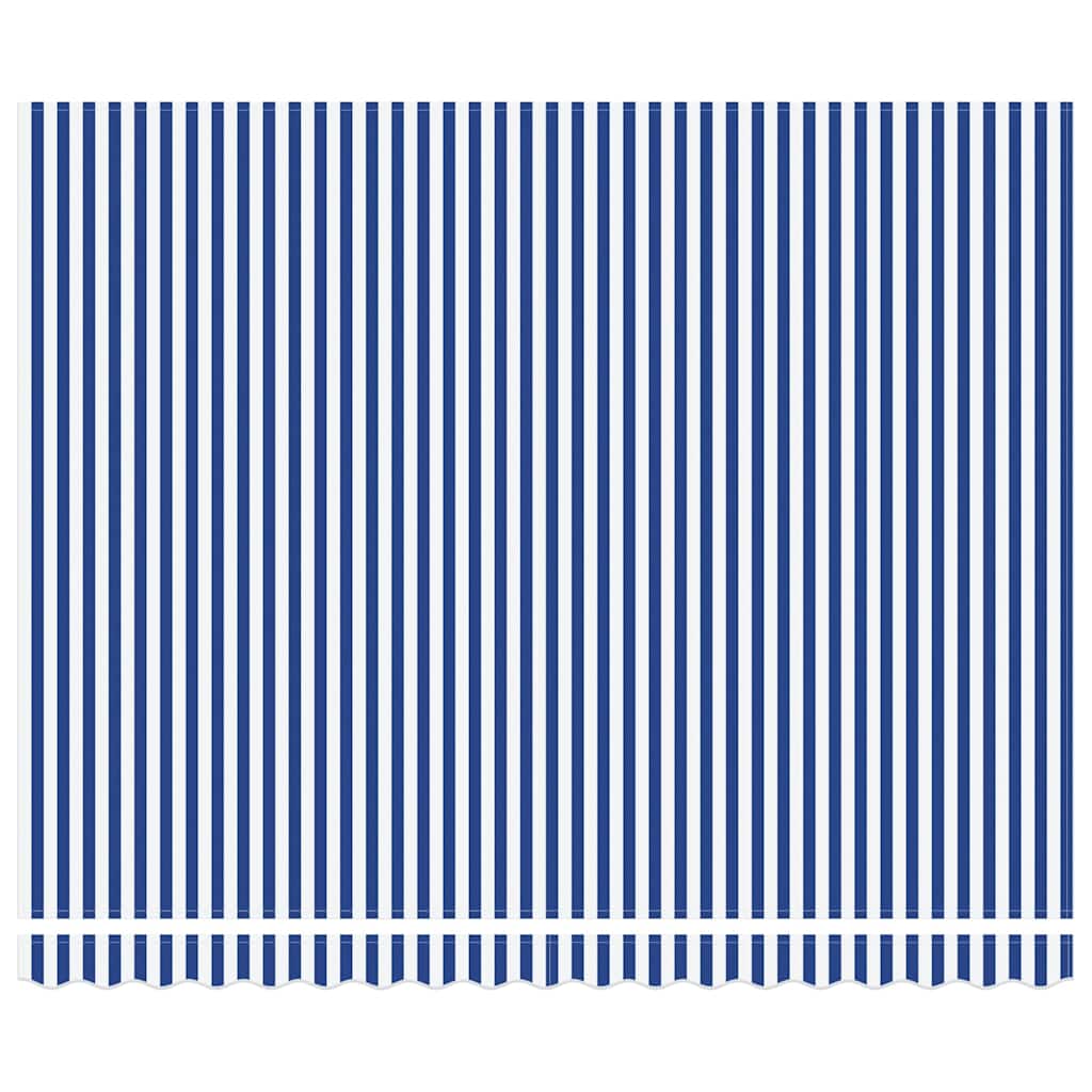 Innvendbar Markise Blå og hvit 400 × 300 cm Stoff og Metall