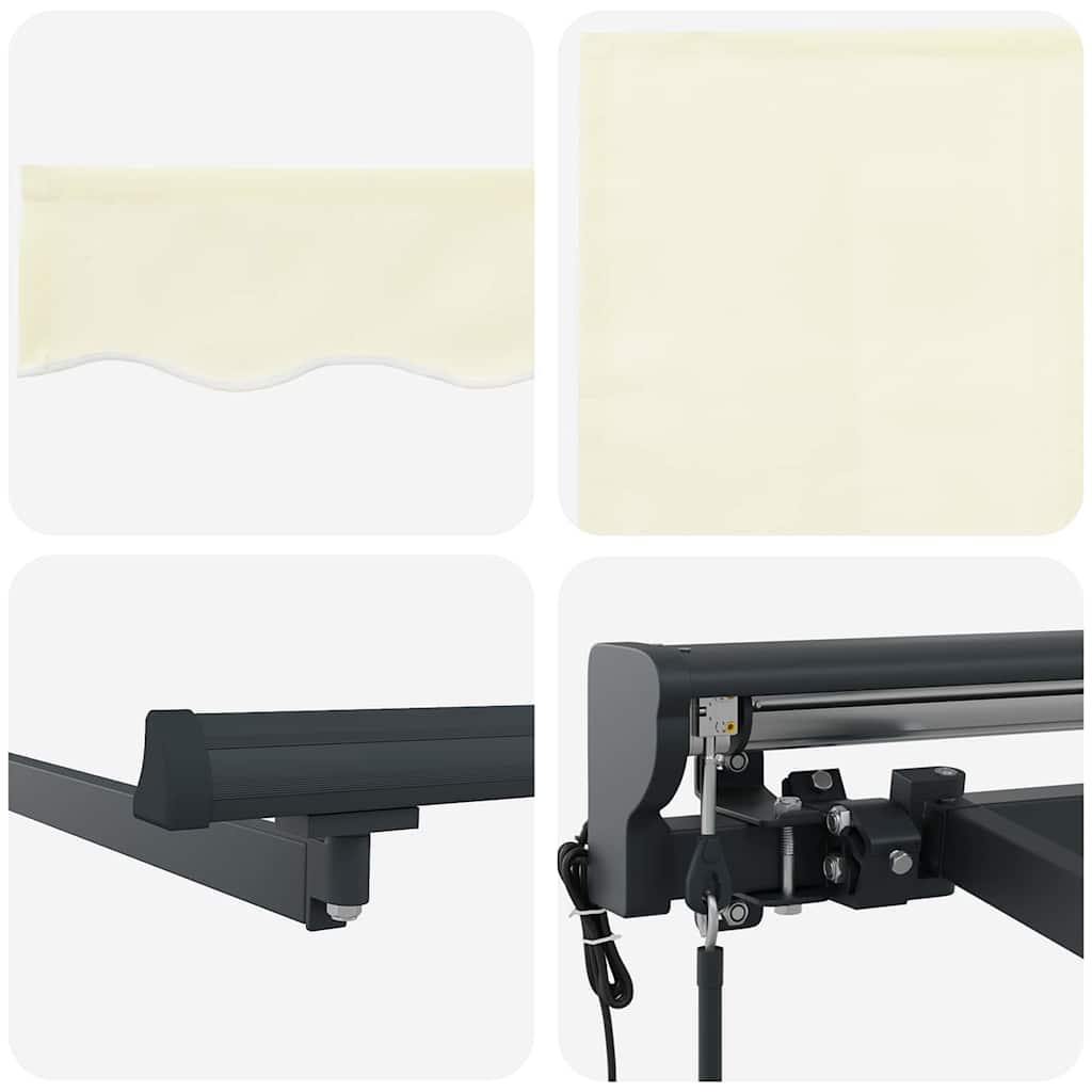 Innvendbar Markise Krem 400x300 cm stoff