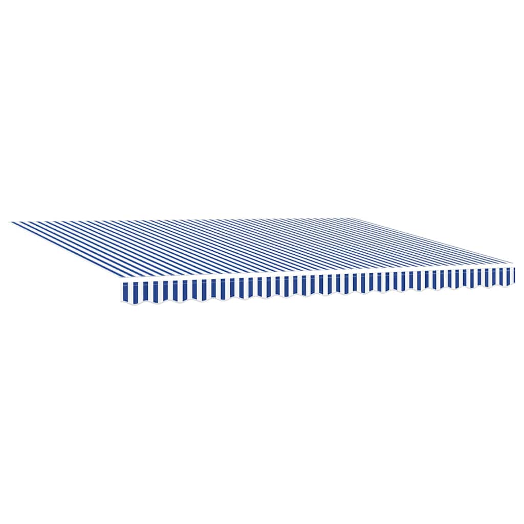 Innvendbar Markise Blå og hvit 450 × 300 cm Stoff og Metall