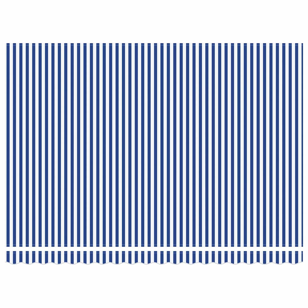 Innvendbar Markise Blå og hvit 450 × 300 cm Stoff og Metall