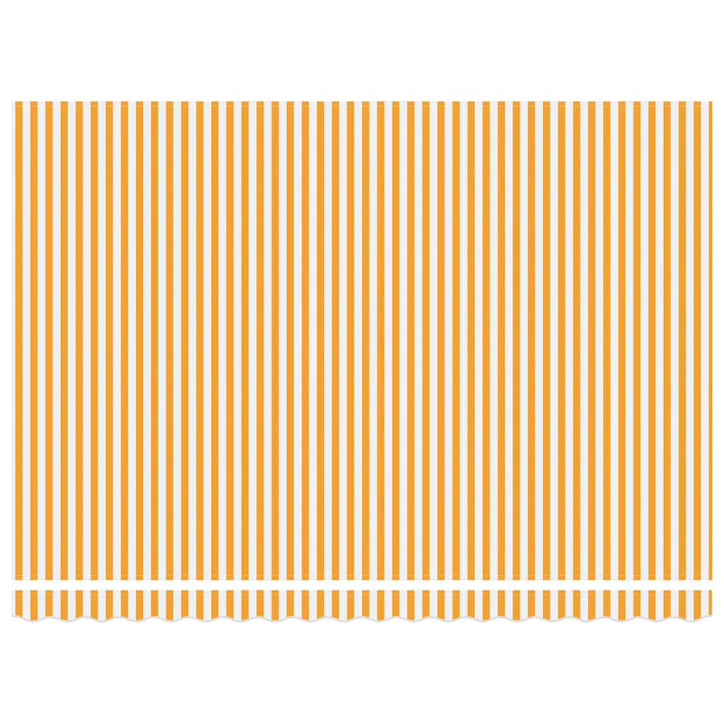 Innvendbar Markise Oransje og hvit 450x300 cm stoff