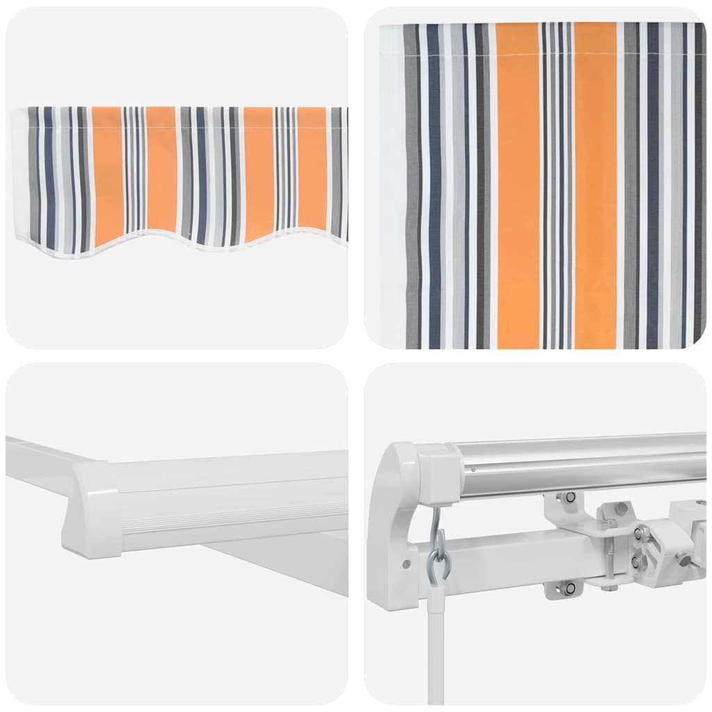 Innvendbar Markise Flerfarget 450 × 300 cm Polyester og Metall